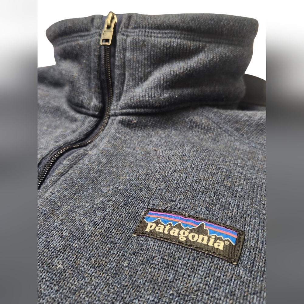 Patagonia Women's Blue Heather 1/4 Zip Pullover Better Sweater Fleece Sz M/L - Picture 3 of 9